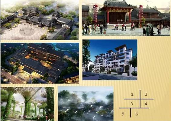 項(xiàng)目設(shè)計(jì)節(jié)選(1:古城廣場(chǎng);2.牡丹劇院;3.行宮大酒店;4.<a href=http://www.copantips.com/topic/wq target=_blank class=infotextkey>溫泉</a>花園;5.梨園社區(qū))